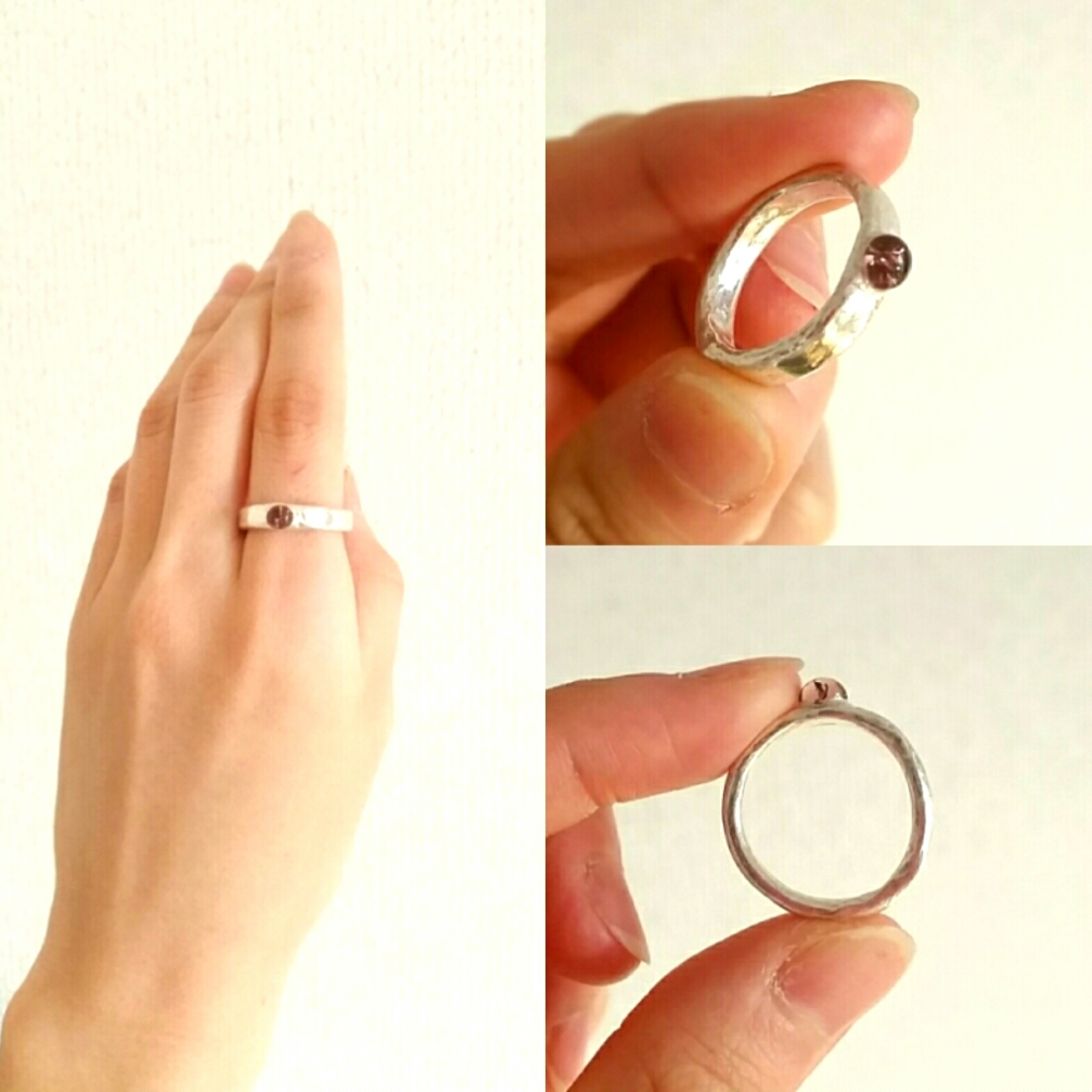 町田駅付近の工房で初めて作った「銀粘土製の指輪」